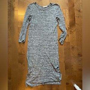 *SOLD* 🌙 Mango grey fitted boatneck dress size S